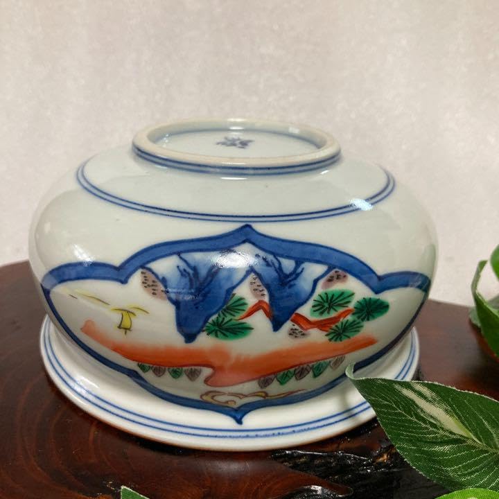 b97 廻し籠・茶銚セット 染竹籠 染付　山水 後ろ手橋本龍岳 京都　煎茶 Amazon.co.jp: 京焼 清水焼 橋本龍岳 建水 山水染付色絵 茶道具